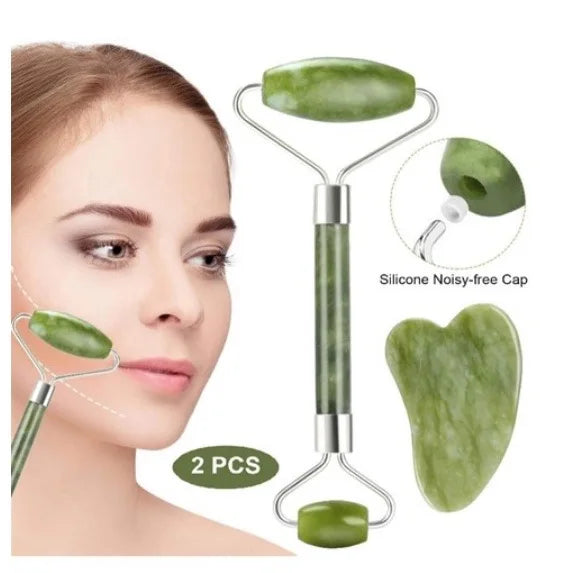 Rolo Pedra de Jade para Massagem Facial